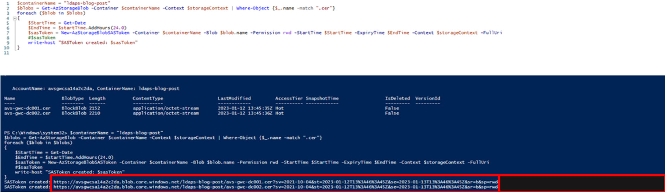scripted=sas-token-creation